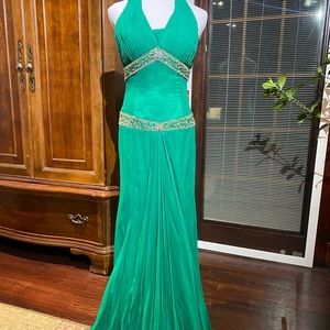 Classy Halter Beaded Gown